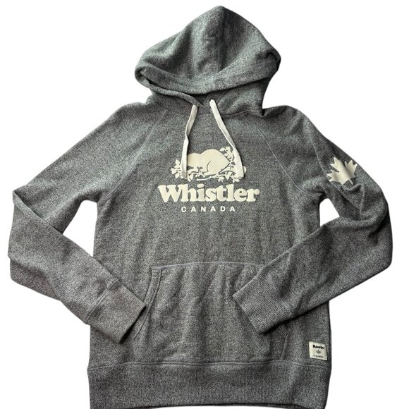 Roots Tops - NEW ROOTS Whistler Kanga Hoody Hooded Pullover Sweatshirt Heathered Gray Small